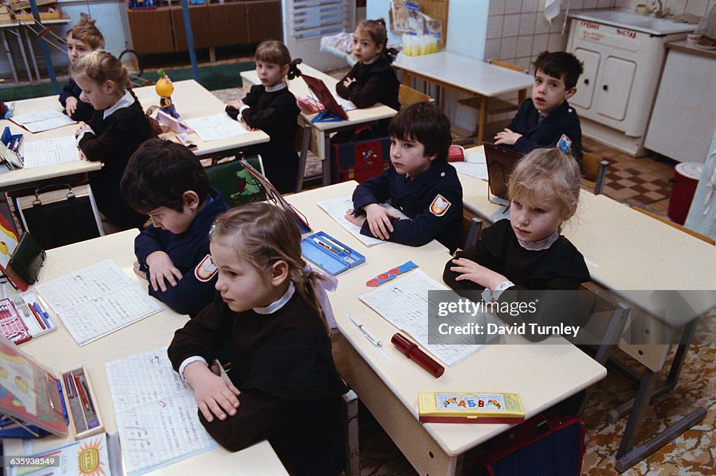 Schoolchildren Sitting in Classroom