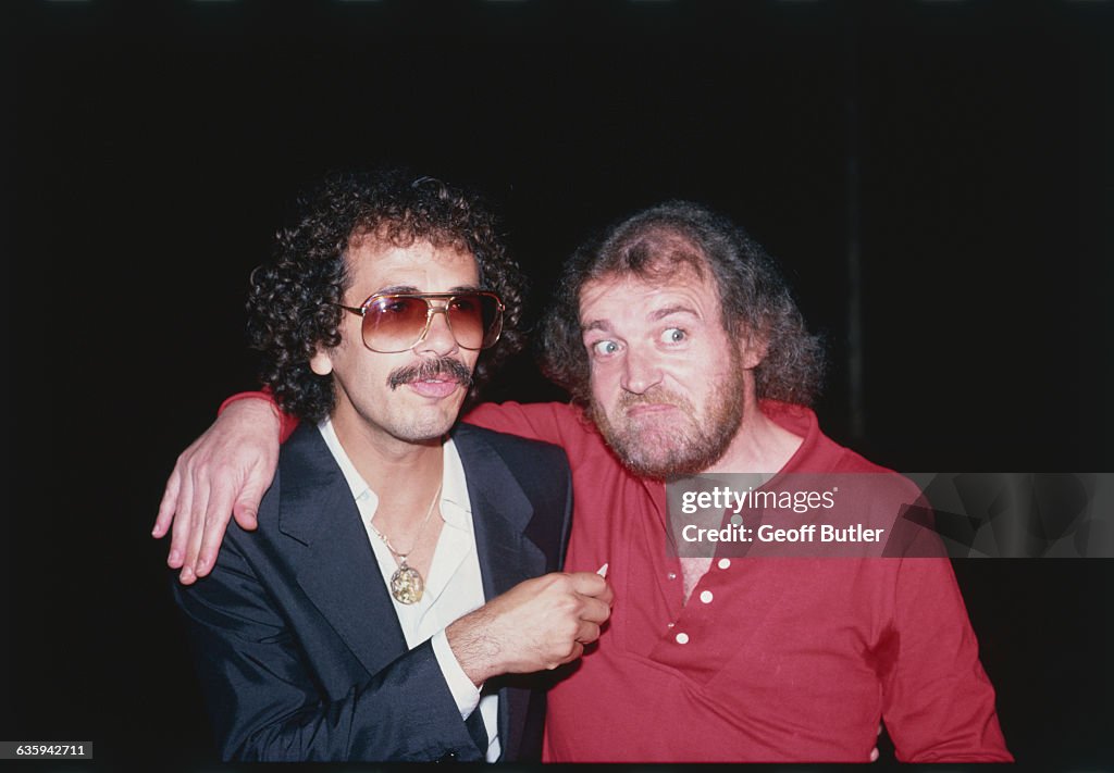 Musicians Carlos Santana and Joe Cocker