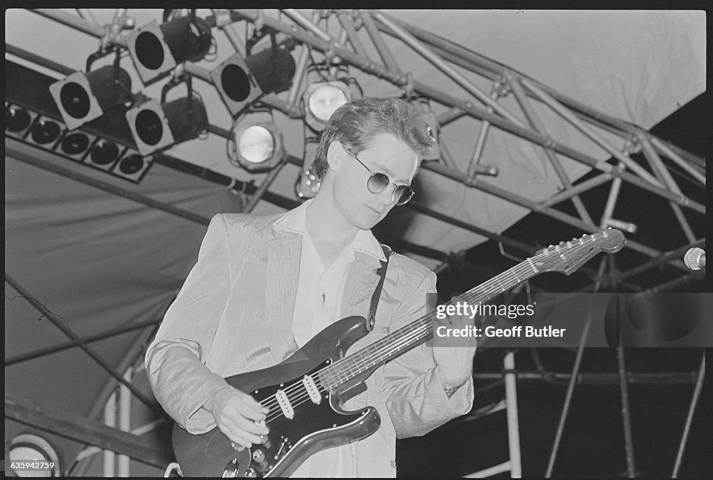 Musician Marshall Crenshaw Playing Guitar