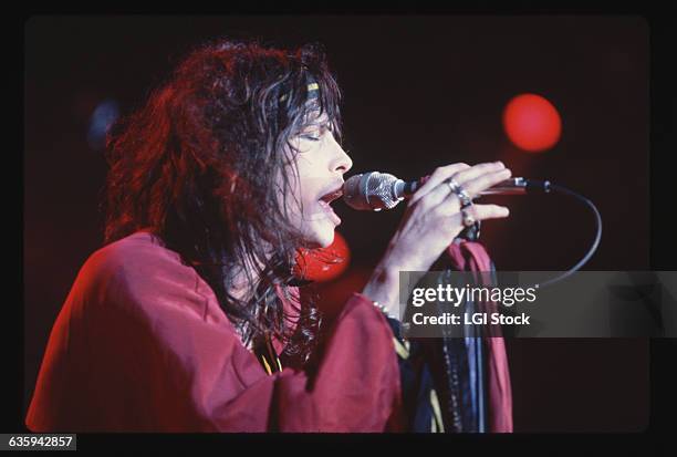 Closeup of Aerosmith's Steven Tyler in Concert