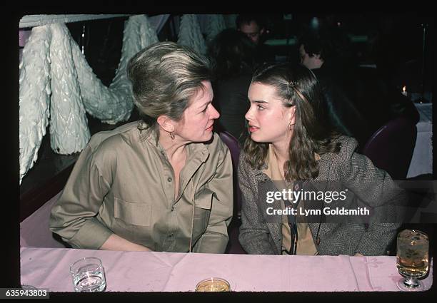 Model and actress Brooke Shields with her mother and manager Teri Shields.