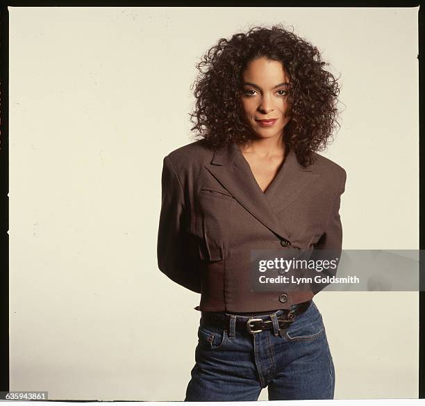 Studio portrait of actress Jasmine Guy.