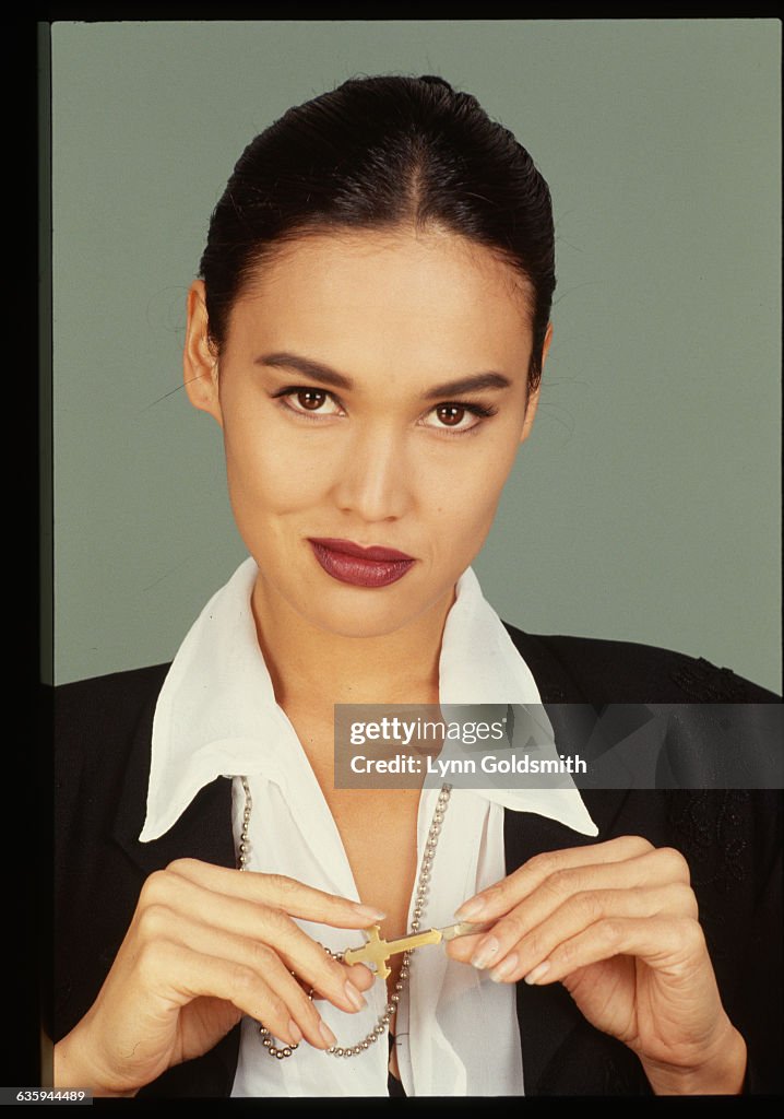 American actress, voice actress, singer and former model Tia Carrere