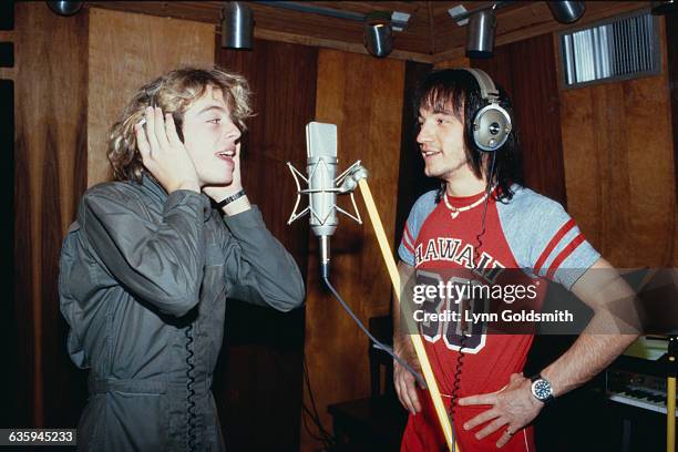 Leif Garrett Singing with Rick Finch in Studio