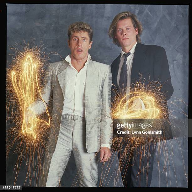 Kevin Bacon and Roger Daltry with Sparklers