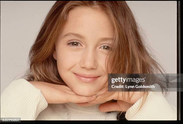 Studio portrait of child actress Madeline Zima from the television program The Nanny.