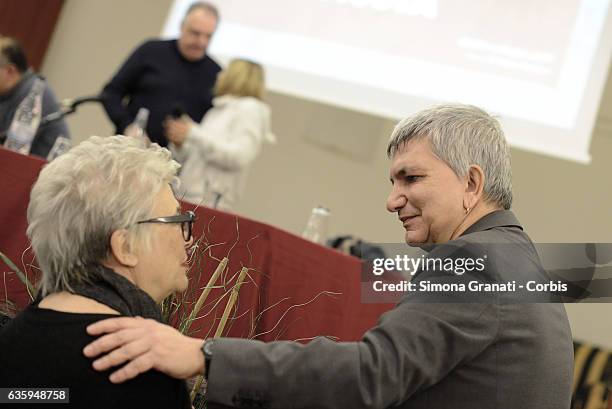 The secretary of SEL Nichi Vendola during the National Assembly of the Left Party SEL declaring the dissolution of the party and the union with...