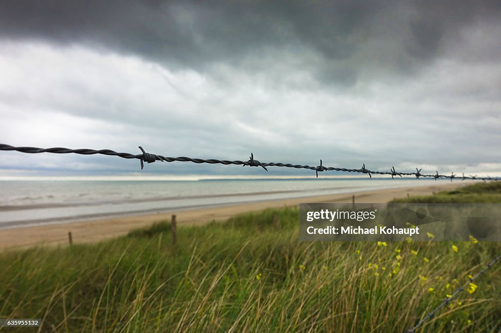 Barbed wire at Utah beach