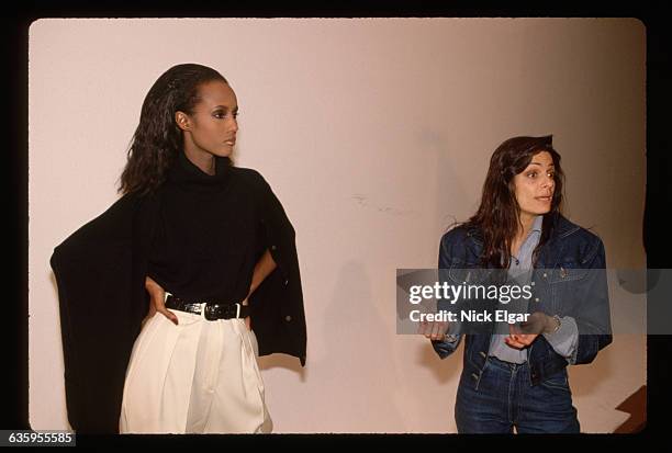 Fashion Model Iman and Norma Kamali