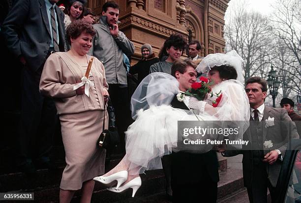 Estonian Newlywed Couple After Ceremony