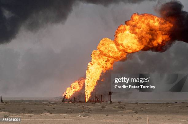 Burning Oil Fields