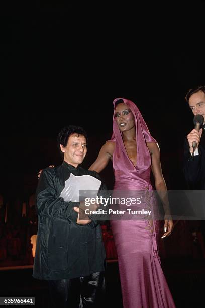 Azzedine Alaia and Grace Jones at the Fashion Oscars