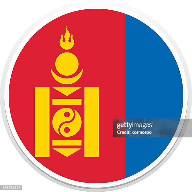flag mongolia - mongolia stock illustrations