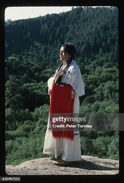 Andalia Davis, a Jicarilla Apache on the Jicarilla Apache Indian Reservation in New Mexico.
