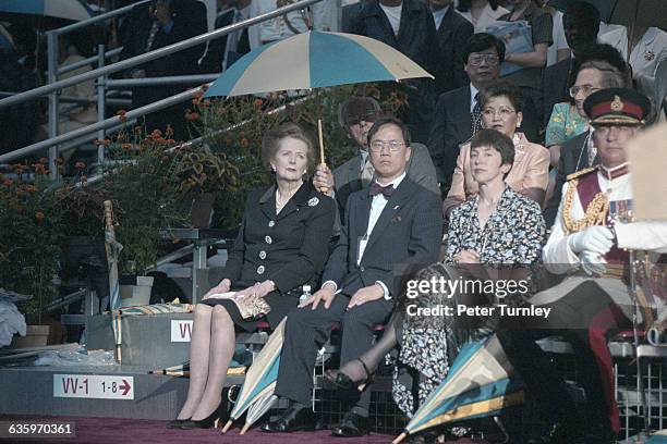 Margaret Thatcher at the 1997 Hong Kong Handover Ceremony