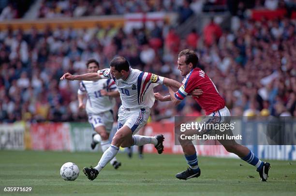 France versus the Czech Republic at the "Euro '96" Football Championships.