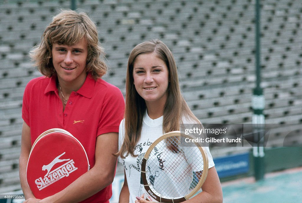 Chris Evert and Bjorn Borg