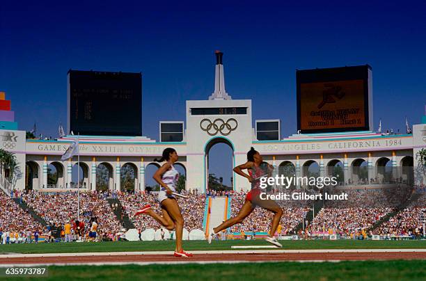 Olympic Runners in Relay Race