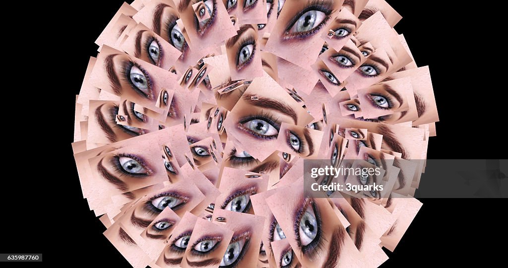 Computer generated image of female eyes