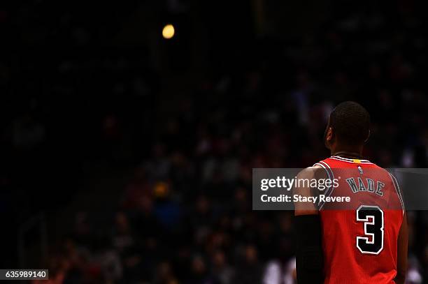 Dwyane Wade of the Chicago Bulls walks to his bench during a game against the Milwaukee Bucks at the BMO Harris Bradley Center on December 15, 2016...