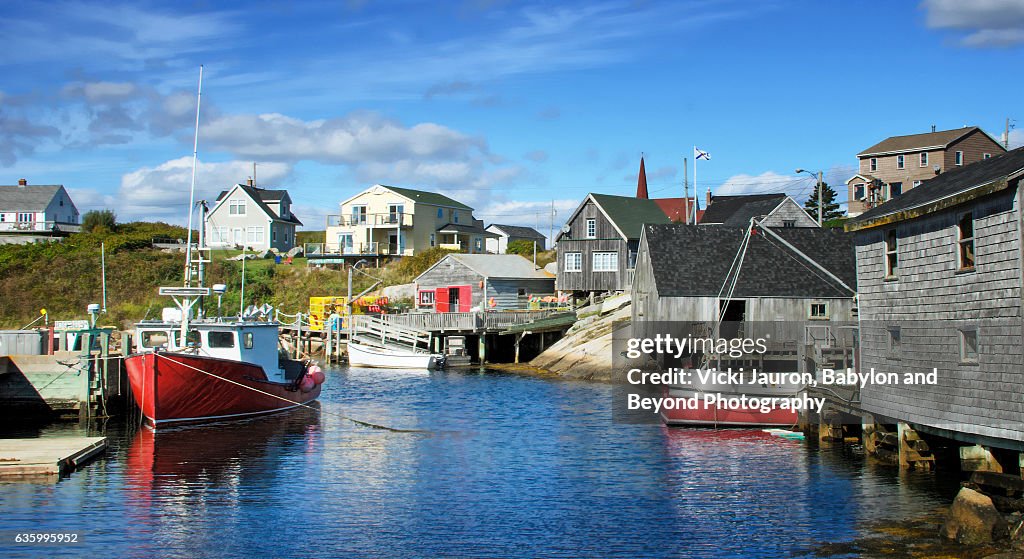 Full Frame View of Peggys Cove, Nova Scotia