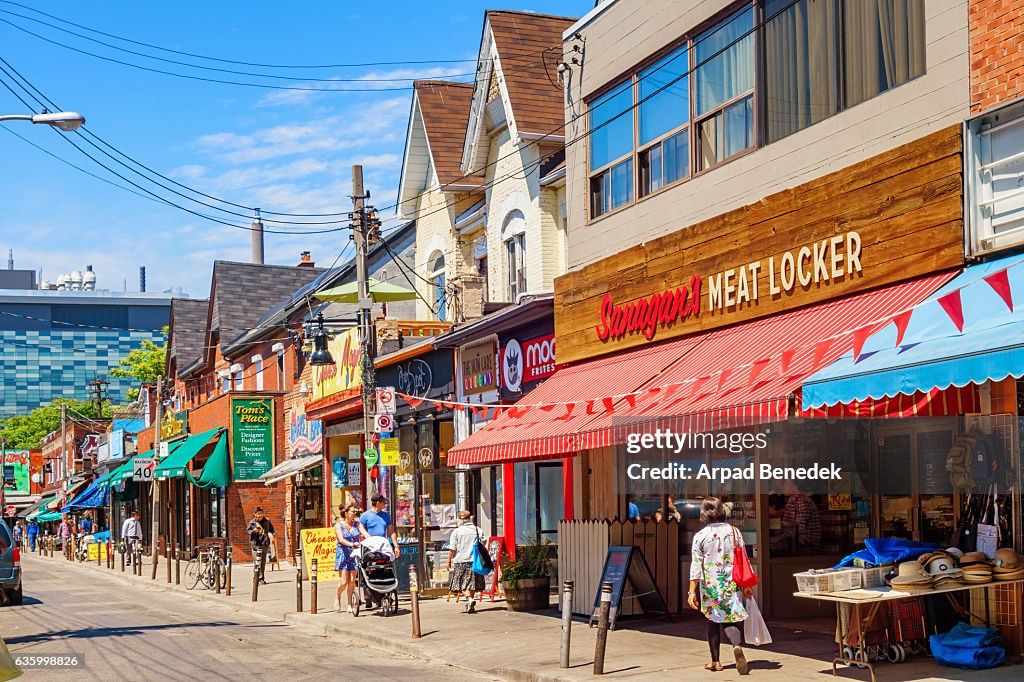 Colorful Shops at Kensington Market in Toronto Ontario Canada