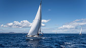 Yachting regatta in the Mediterranean sea