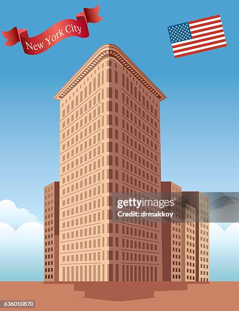 flatiron building - avenue stock-grafiken, -clipart, -cartoons und -symbole