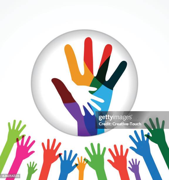 helping hand for refugees - refugee school stock illustrations