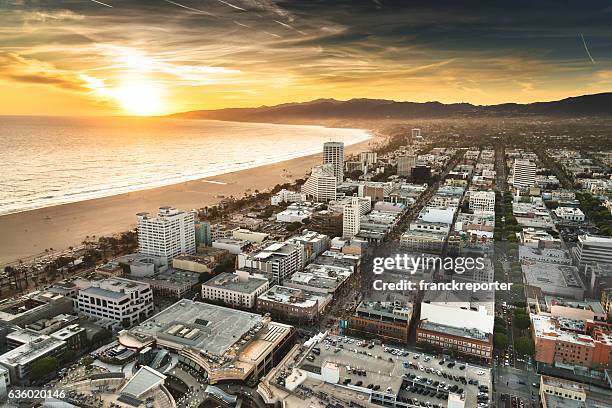 santa monica distrito de helicóptero - hollywood california imagens e fotografias de stock