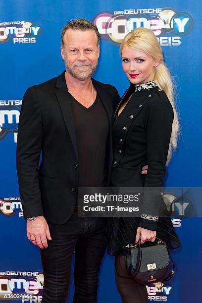 Jenke von Wilmsdorff and Mia Bergmann attend the 20th Annual German Comedy Awards at Coloneum on October 25, 2016 in Cologne, Germany.