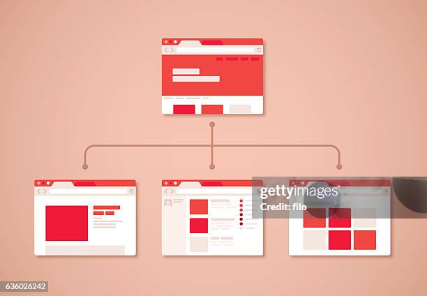 stockillustraties, clipart, cartoons en iconen met website design browser - hypertext transfer protocol