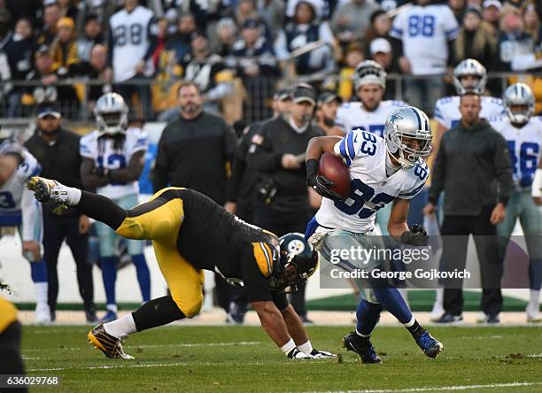 Wide receiver Terrance Williams of the Dallas Cowboys runs with the football during a game against the Pittsburgh Steelers at Heinz Field on November...