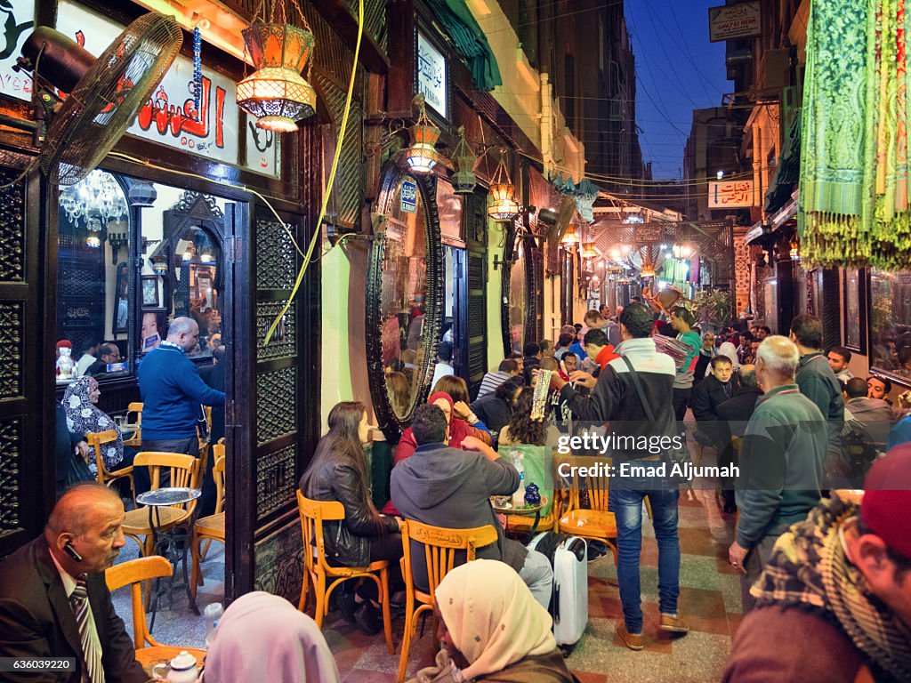 El-Fishawi Coffee House, Khan al-Khalili, Cairo, Egypt