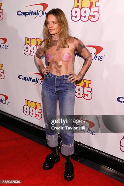 Tove Lo attends the Hot 99.5 Jingle Ball at Verizon Center on December 12, 2016 in Washington, DC.