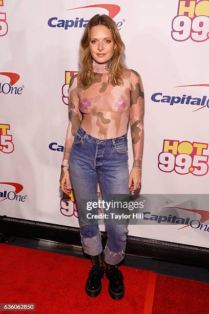 Tove Lo attends the Hot 99.5 Jingle Ball at Verizon Center on December 12, 2016 in Washington, DC.