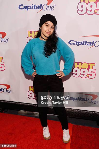 Alessia Cara attends the Hot 99.5 Jingle Ball at Verizon Center on December 12, 2016 in Washington, DC.