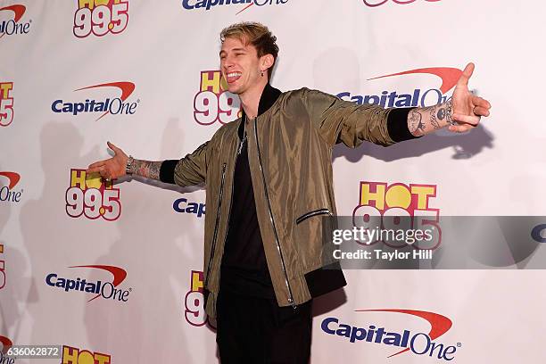 Machine Gun Kelly attends the Hot 99.5 Jingle Ball at Verizon Center on December 12, 2016 in Washington, DC.