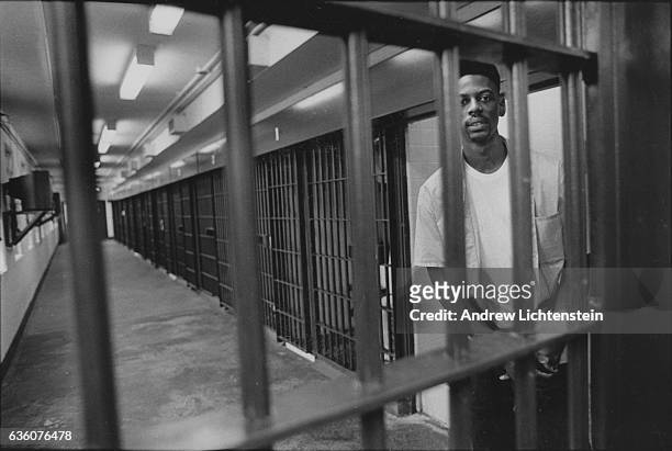 Edie Mitchell, a covict on Louisiana's death row, on the death row cell block of Angola, Louisiana's state prison on a former slave plantation on the...