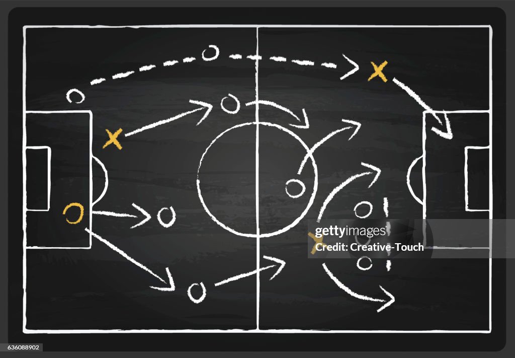 Vector Soccer Tactics Blackboard