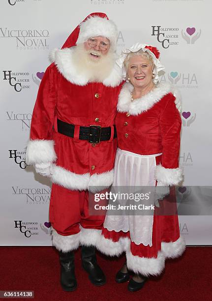 Santa Claus, Mrs. Claus at the Victorino Noval Foundation Christmas Party on December 17, 2016 in Beverly Hills, California.