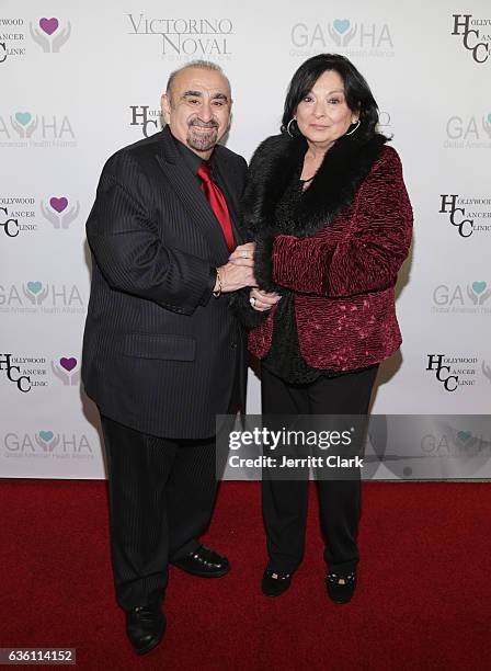 Ken Davitian and Ellen Davitian attend the Victorino Noval Foundation Christmas Party on December 17, 2016 in Beverly Hills, California.