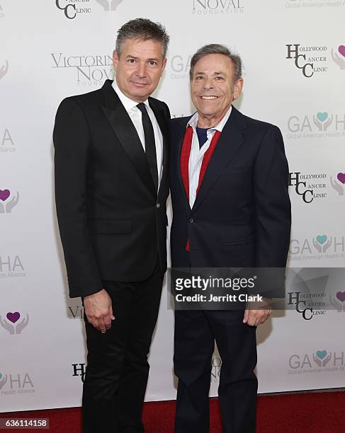 Dr. Alex Gershman and Michael Rosen attend the Victorino Noval Foundation Christmas Party on December 17, 2016 in Beverly Hills, California.