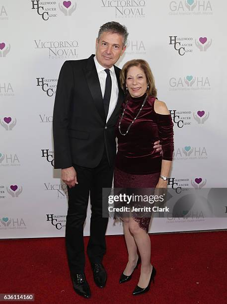 Dr. Alex Gershman and Gail King attend the Victorino Noval Foundation Christmas Party on December 17, 2016 in Beverly Hills, California.