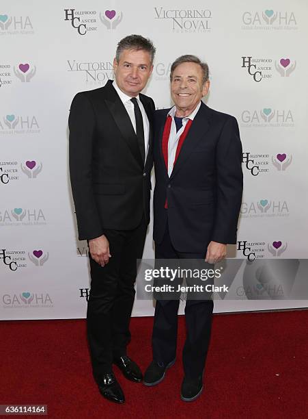 Dr. Alex Gershman and Michael Rosen attend the Victorino Noval Foundation Christmas Party on December 17, 2016 in Beverly Hills, California.