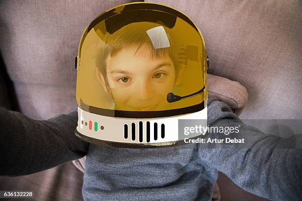 little boy using smartphone application changing his face. - lighting technique stock illustrations