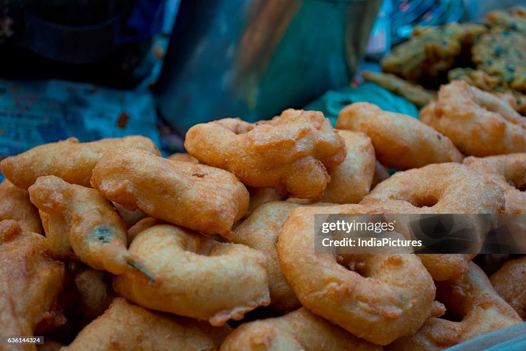 Delicious Medu Vadas On Display At Stall