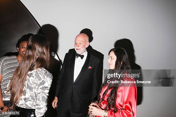 Tauba Auerbach, Leslie Hewitt, Richard Armstrong, and Taryn Simon attend the Guggenheim International Gala at the Solomon R. Guggenheim Museum on...