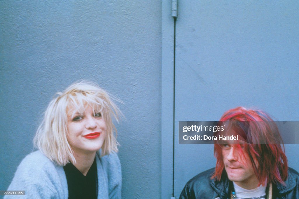 Courtney Love and Kurt Cobain