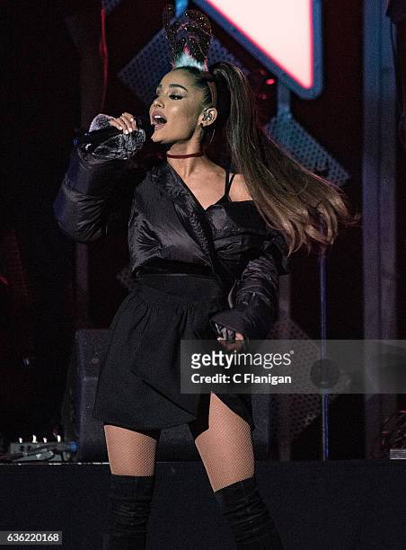 Ariana Grande performs onstage during Power 96.1's Jingle Ball 2016 at Philips Arena on December 16, 2016 in Atlanta, Georgia.